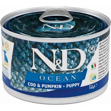 N&d Ocean Tahılsız Morina Balığı ve Balkabaklı Yavru Konserve Köpek Maması 140GR