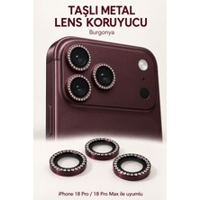 Evax [taşlı] iPhone 18 Pro Max / 18 Pro Uyumlu Taşlı Çerçeveli Cam Kamera Lens Koruyucu