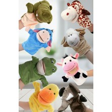 Trust Store 8 Adet Eğitici ve Eğlenceli Peluş El Kuklası Seti  Ağzı Hareket Eden Hayvan Kuklaları