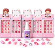 Store 5’li Çocuk Takma Tırnak Seti, Renkli ve Desenli Kız Çocuk Takma Tırnakları, Sevimli Tasarımlı Nail Art Seti, Çocuklar Için Eğlenceli Tırnak Aksesuarı, Kolay Yapışan, Tekrar Kullanılabilir Set