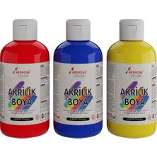 Pratik Ev Kırmızı-Mavi-Sarı Akrilik Boya 3'lü Set 3X250 G