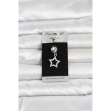 Pratik Ev 316L Cerrahi Çelik Sallantılı Yıldız Model Göbek Piercing