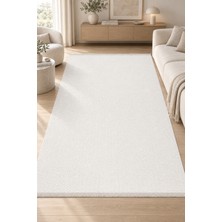 Ally Carpet Pevis Oasis Beyaz Modern Şık Oturma Odası Mutfak Koridor Robot Süpürge Uyumlu Kolay Temizlenebilir H