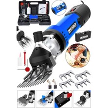 Pratik Ev Bıçak, Steıner Alman 9900 W Devir Ayarlı Çift Soğutmalı Koyun Kırpma Kırkma Makinesi + 4 Adet Üst Mavi