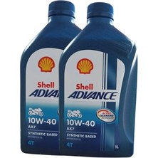 Shell Advance 4t Ax7 10W40 1 Litre SA4TAX71040 2'li