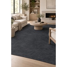 Ally Carpet Ganis Kaos Antrasit Ekstra Yumuşak Peluş Halı Yüksek Havlı Kaymaz Tabanlı Tüy Dökmez Toz Tutmaz Halı