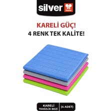 Silver Home Mikrofiber Temizlik Bezi Seti 4’lü 40X40 Cm, Mutfak Temizlik Bezi Havlusu