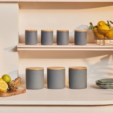 Karaca Massimo 7-Piece Ceramic Spice Set Anthracite