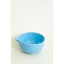 Beige & Stone Ceramic Glossy Blue Matcha Bowl