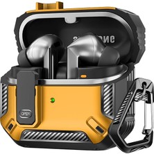 Pratik Ev Samsung Galaxy Buds 3 Fe/buds 3 Pro/buds 3 ile Uyumlu Kilitli Açma Kapama Koruyucu Kılıf Sarı