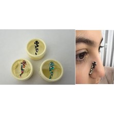Pratik Ev Yapışkanlı Yüz Taşı Face Gems 3 Adet Birden Burun Parmak Hızma Modeli 4