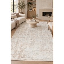 Ally Carpet Zafra Finezya Vizon Krem Robot Süpürge Uyumlu Kolay Temizlenebilir Salon Oturma Yatak Odası Özel Ölç