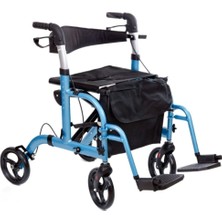 Medikalcim BZ9124A Lüx Ayak Pedallı Alüminyum Rolatör Yürüteç
