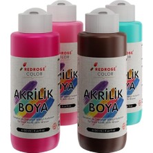 Pratik Ev Tamamlayıcı Renkler Akrilik Boya Set, 4X120 Ml, 4'lü