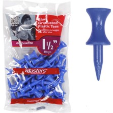 Masters Golf Dereceli Plastik Tee 1/2 38MM 30 Lu Mavi
