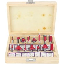 Pratik Ev 12 Parça Ahşap 6 mm Freze Uç Takımı Oyma Ağaç Delme Özel Ahşap Çantalı Set