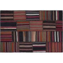 Apex Halı El Dokuması Patchwork Vintage Yün-Pamuk Naturel Halı 25541 158 x 233 cm