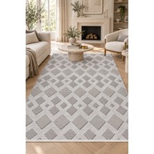 Ally Carpet Kehrib Vadi Bej Gri Özel Ölçü Oda Halısı Robot Süpürge Uyumlu Kolay Temizlenebilir Polyester Oturma