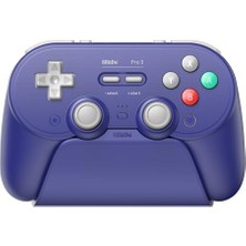 Pratik Ev Pro 3 Bluetooth Controller For Switch/switch 2 – Tmr Joysticks, Swappable Abxy Buttons, Pro Back Buttons, Charging Dock, Hall Effect Triggers, For Windows, Apple, Steamos, Android - Purple