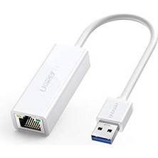 Pratik Ev USB 3.0 - RJ45 Gigabit Ethernet Dönüştürücü Adaptör, Beyaz
