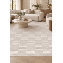 Ally Carpet Filum Ribat Krem Vizon Sisal Görünümlü Kaymaz Taban Mutfak Koridor Halısı Özel Ölçü Robot Süpürge Uy