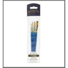 Store 5390604 Cotman Sulu Boya Sentetik Saç Fırçası, Mükemmel Zıplama Gücü, Renk Taşıma Gücü ve Nokta Hassasiyeti – 4 Pinset Seti, Kısa Saplı