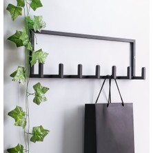 3Art Metal Dekoratif Demir Duvar Askısı - Çizilmeye Dayanıklı Metal Askılık - 60 cm Genişlik