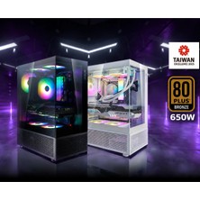 XPG Invader X Mini 5xARGB Fan Siyah 650W 80+Bronze ATX Gaming (Oyuncu) Kasa