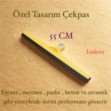 Lufern Özel Tasarım Yer Sileceği Çekpas 55 cm Ev Oto Yıkama Fabrika Depo Fayans Mermer Parke Seramik Beton