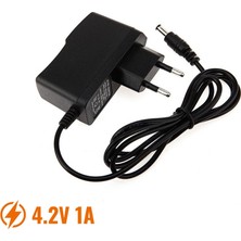 Ledx 1s 4.2V 1A Lityum Iyon Şarj Cihazı Ledli Otomatik Kesmeli 5.5x2.5mm