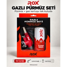 Rox 0295 Gazlı Pürmüz Seti – 227 G Kartuşlu Torch, Kamp ve Mangal Için (153ROX0295)