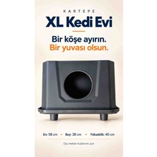 Kartepe Plastik Kedi Evi Outdoor Black Xl
