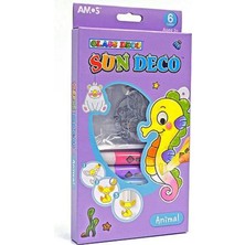 Amos Sun Deco 6 Renkli Animal Jel Boya 105 ml 6 Pleksi ile Eğlenceli Sanat Deneyimi