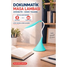 Ecuy Dokunmatik LED Masa Lambası Dimmerli Esnek Akrobatik Kitap Okuma Ders Çalışma Pilli & USB Kablolu Kullanım