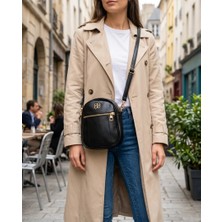 Terma Craft Askılı Gold Logo Detaylı Çapraz Çanta Siyah