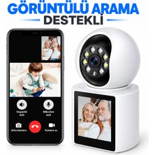 Qasul Monitörlü Smart Ip Full Hd 360° Akıllı Bebek Kamerası Iki Yönlü Ses Gece Görüşlü Güvenlik Sistemi