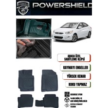 POWERSHIELD  Hyundai Accent Blue 2011-2018 Uyumlu Araca Özel Premium 5d Havuzlu Oto Paspas Takımı