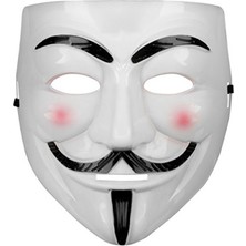 Efnaz Style Beyaz Renk Pembe Yanaklı Ithal V For Vendetta Maskesi