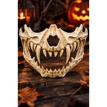 Dodomar Dişli Canavar Ağız Maskesi Halloween Cadılar Bayramı Korku Cosplay Parti Kostüm Aksesuarı 17 cm