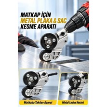 Toyigoo Matkap Ucuna Takılabilen Metal Sac Kesme Aparatı Şarjlı ve Elektrikli Matkap Uyumlu Pratik Kesim