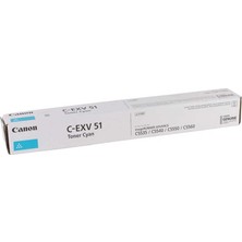 Canon C-EXV-51L-0485C002AA Mavi Orijinal Fotokopi Toner