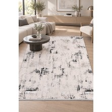 Ally Carpet Öykü Alanda Krem Gri Salon Oturma Odası Halısı Robot Süpürge Uyumlu Kolay Temizlenebilir Polyester Y