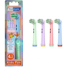 Ticimark Kids Fun - Narin Yumuşak Oral-B Ile Uyumlu Diş Fırçası Başlığı - 4 Adet Yedek Başlık