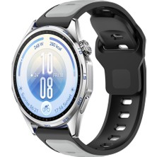 Sneezy Huawei Watch Gt7 46MM Ile Uyumlu Çift Renkli Spor Silikon Kordon Nefes Alabilir Konforlu