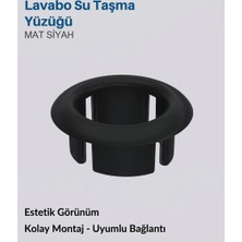 Serel E.c.a Lavabo Su Taşma Yüzüğü - Mat Siyah