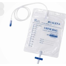 Galena T Musluklu Kontrol Valfli Steril Idrar Torbası 2000 ml - 10'lu Paket