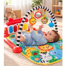 Nunu Piyanolu Bebek Oyun Halısı Eğlenceli Hayvanlar Temalı Işıklı Müzikli Oyuncaklı Aktivite Minderi