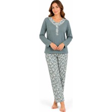 Nena %100 Pamuk Uzun Kol Kadın Pijama Takım 1490