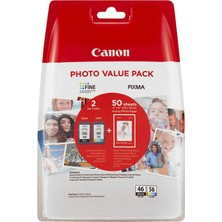Canon PG-46-CL-56-9059B003 Siyah-Renkli Kartuşlu Fotoğraf Paketi