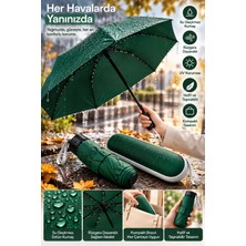 Store Küçük Boyutu ile Çantalara Uyumlu Yeşil Kapsül Şemsiye Su Geçirmez ve Pratik Kullanım